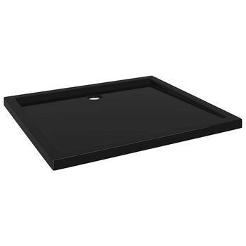Plato De Ducha Rectangular Negro Abs 80x90 Cm Vidaxl