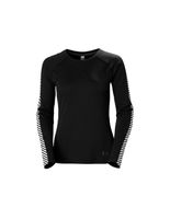 camiseta helly hansen lifa active stripe crew mujer negro