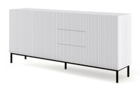 comoda efecto madera blanco y negro led
