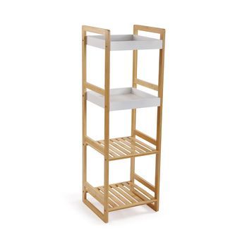 Versa Estantería De Baño De Estilo Campestre, Medidas (al X L X An) 110 X 33 X 35,5 Cm, Color Blanco