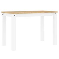 mesa de comedor panama madera maciza pino blanco 112x60x75 cm vidaxl