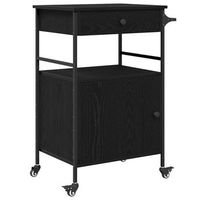 carro de cocina roble negro 56 x 43 x 895 cm vidaxl