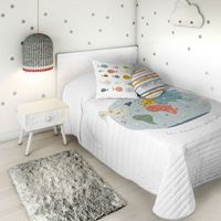 colcha bouti reversible mapa mundi cama 90