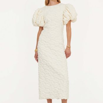 ROTATE Birger Christensen Textured Cloqué Midi Dress - DK 36/UK 8