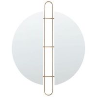 espejo de pared metal dorado hierro o 52 cm pieza decorativa glamour minimalista attin