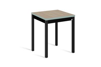 Mesa cocina alta extensible libro 80(160)x80 cm roble pata negro