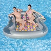 flotador colchoneta doble deluxe 216x178 cm - neoferr