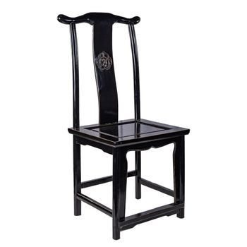 Silla de madera negra 49x42x119/48