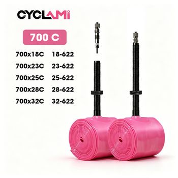 Cámara de aire de bicicleta de TPU de alta calidad CYCLAMI 700C X 18 23 25 28 30 32, neumático de bicicleta de carretera de material TPU, válvula francesa de metal de 65 mm