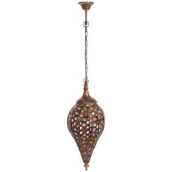 Lámpara De Metal Cristal Acrilico De Colores D30x68h Cm
