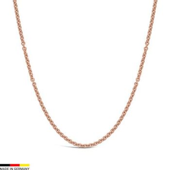 Cadena ancla redonda de oro rosa de 14 quilates de 2,4 mm de grosor