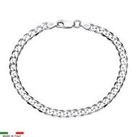 pulsera barbada de plata 925 45mm
