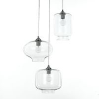 lampara de arana de cristal transparente cm h126 o47