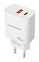 cargador usb pared nano cable usb-cpd  usb-aqc 20w blanco