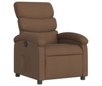 vidaxl sillon reclinable de tela marron