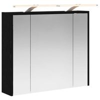 armario con espejo de bano  mueble de bano roble negro 735 x 16 x 625 cm