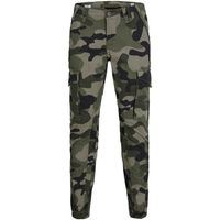 jack  jones pantalon cargo 12217037 jpstpaul jjflake akm camo washed jnr four leaf clover para nino