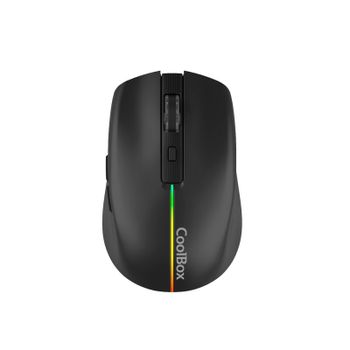Ratón CoolBox inalámbrico 1600 DPI RGB 6 botones USB-C recargable