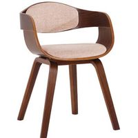 silla de visita kingston en tela nogalcrema 46x49x73 cm clp