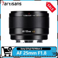 lente de camara 7artisans af 25mm f18 gran angular de gran apertura con enfoque automatico compatible con sony e fuji fx nikon z