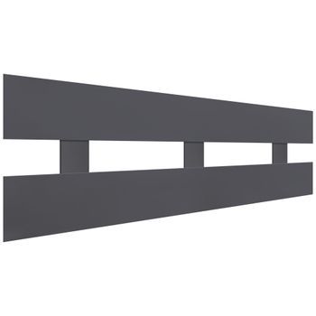 Dhome Cabecero Gris 150cm Horizontal Estilo Valla Madera Reciclada Dm Herrajes Incluidos (150cm Horizontal Valla, Gris)