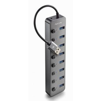 Hub USB NGS IHUB8 8 puertos USB 3.0 con interruptores y carga rápida BC1.2