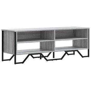Mueble De Tv Madera De Ingeniería Gris Sonoma 122x34x41 Cm Vidaxl