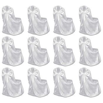 Funda De Silla Para Banquete De Boda 12 Unidades Blanco Vidaxl