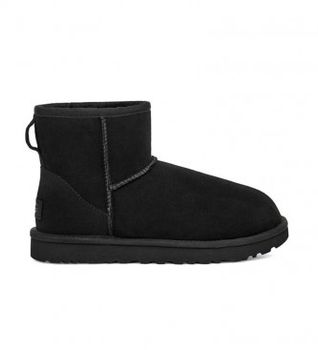 UGG para mujer. 1016222 Botines de piel Classic Mini II negro (41), Plano, Ninguno, Casual