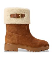 lauren ralph lauren para mujer 802980553002 botines allyson de borreguillo y ante marron 36 piel plano ninguno casual