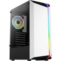 aerocool bionic v2 rgb cristal templado usb 30 blanca
