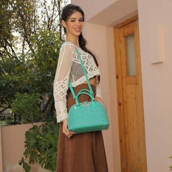 Nicole Lee Bolso de mano BOLSO DOMO TIPO SATCHEL GRACIE (VERDE) para mujer