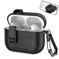 nuevo estuche para auriculares con textura de cuero compatible con airpods pro 2 estuche portatil para auriculares compatible con airpods pro 3