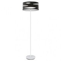 fabrilamp pie salon odra 1xe27 blanco madera negra 165x40x40 cm