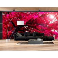 fotomural vinilo arbol ramas rosas 350 x 250 cm