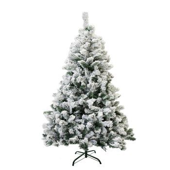 Árbol De Navidad Nevado Artificial Con Nieve Pvc Blanco 180cm