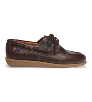 Sebago para hombre. 72125BW Mocasines de Piel Gary Jobson marrón (42), Plano, 1 a 3cm, Cordones, Casual, Clásico