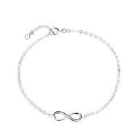 pulsera infinity para mujer en oro blanco de 14 quilates