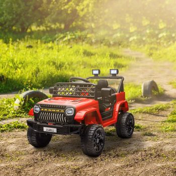 Coche Eléctrico Para Niños De +3 Años Con Batería 12v Rojo Aiyaplay