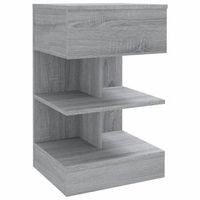 mesita de noche  mesilla de noche madera contrachapada gris sonoma 40x35x65 cm