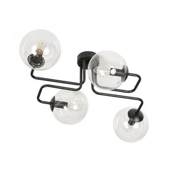 Plafón de techo vesta transparente (4 luces)