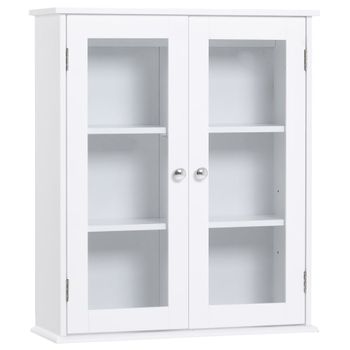 Armario de pared baño 55x20x65 cm blanco