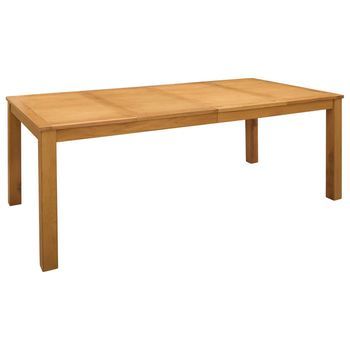 Conjunto De Comedor 9 Uds. Beige Madera De Roble Sólido Vidaxl
