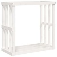 soporte para lena de exterior madera pino blanco 108x52x106 cm vidaxl