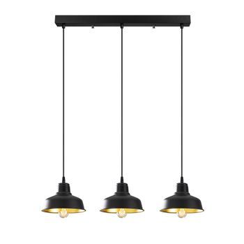 Lámpara De Techo Berceste-181black-s1 Negro Metal 59x19x108 Cm