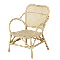 silla de comedor profesional de ratan beige