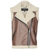 vero moda cazadora de cuero waistcoat para mujer