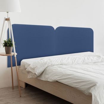 Dhome Cabecero Beige 180cm Dual Tapizado En Polipiel Liso Curvo 70cm Altura Pared Acústicos Cabeceros Absorbentes Cabezal Cama (beige, 180 Dual)