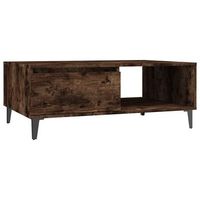 mesa de centro madera de ingenieria roble ahumado 90x60x35 cm vidaxl