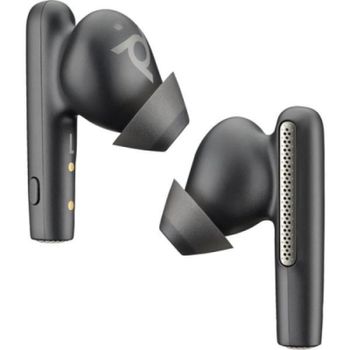 Auriculares Poly inalámbricos con cancelación de ruido y fundas protectoras negras
